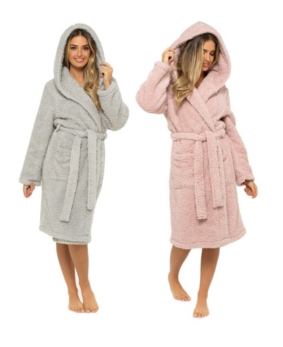 Womens teddy hooded - teddy, robe