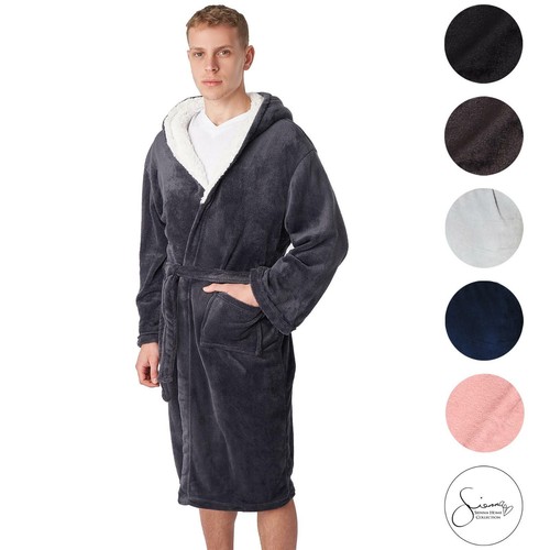 Ohs mens dressing gown long - ohs,