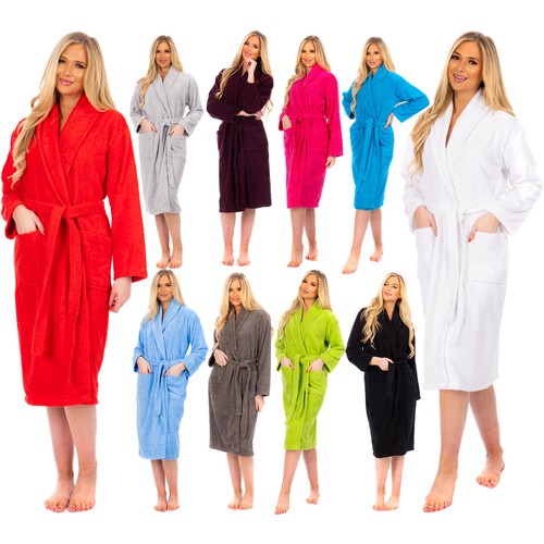 Ladies cotton bathrobe terry - ladies,