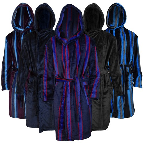 Mens hooded dressing robe warm - mens,