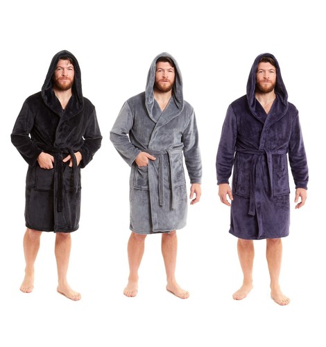 Mens hooded dressing - dressing, gown
