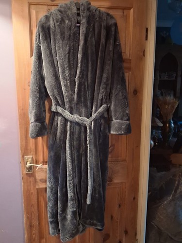 Ladies grey dressing gown - ladies,
