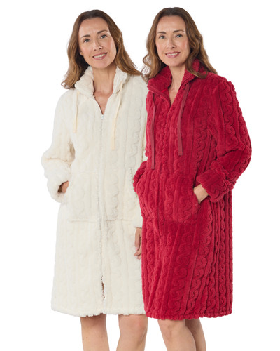 Womens cable knit - fleece, zip