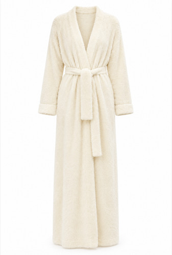 Ivory feather knit long - feather,