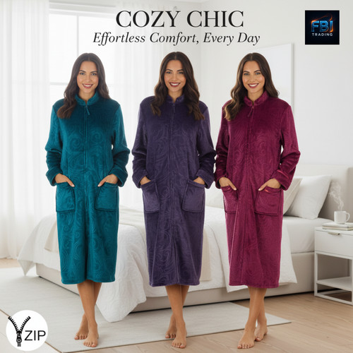 Ladies dressing gown robe - ladies,
