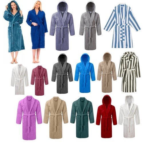 Unisex cotton terry bathrobe - cotton,