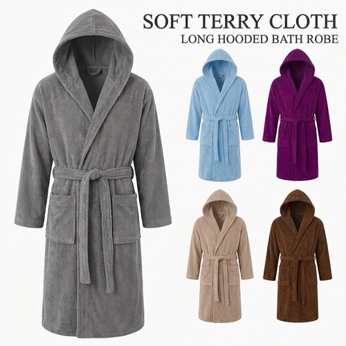 Hooded bathrobe 100 cotton - hooded, 100%
