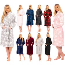 Ladies Flannel Fleece Bathrobe