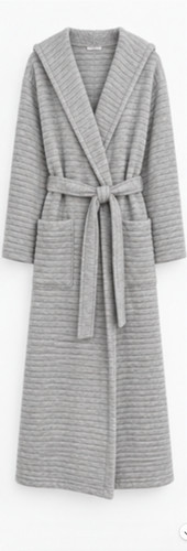 Quilted grey marl hooded - grey,