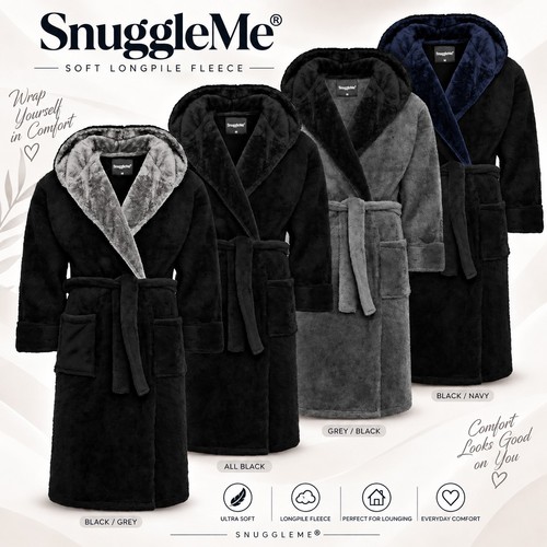 Mens dressing gown hooded - gown,