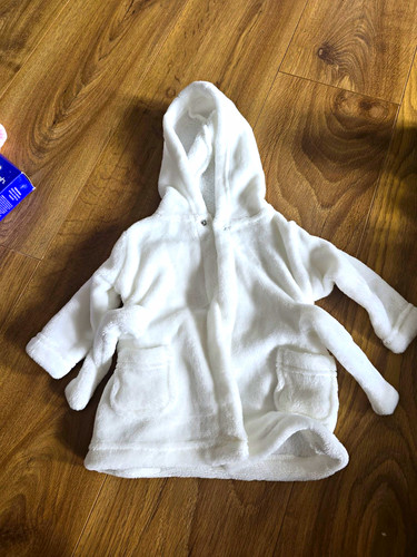 Matalan white hooded baby - white,