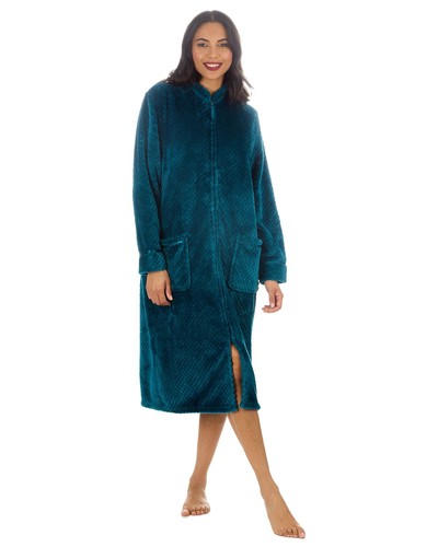 Ladies waffle fleece robe - ladies,
