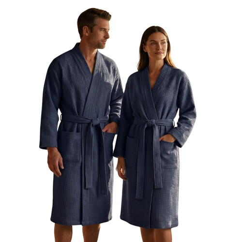 Unisex waffle bathrobe - unisex, mens