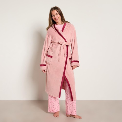 Ohs piped edge dressing gown - edge,