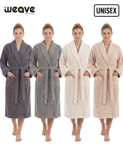 Unisex shawl collar bathrobe - unisex,