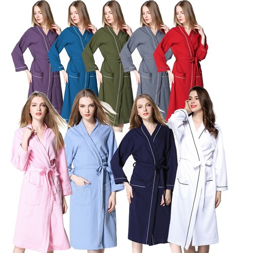 Waffle bath robe unisex luxury - waffle,