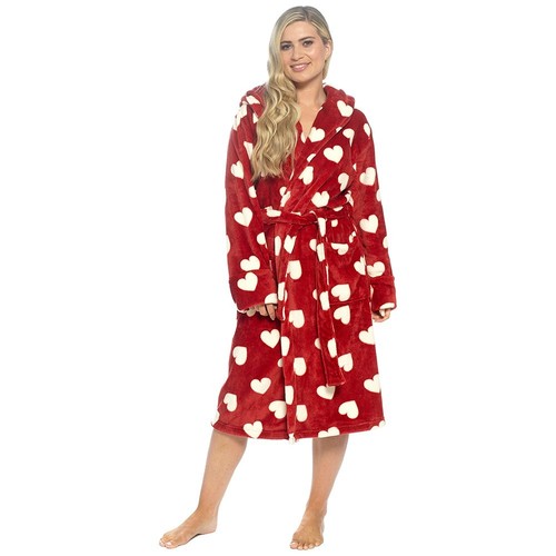 Ladies fleece dressing gown - fleece,