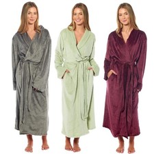 Womens Robe Soft Warm Belted