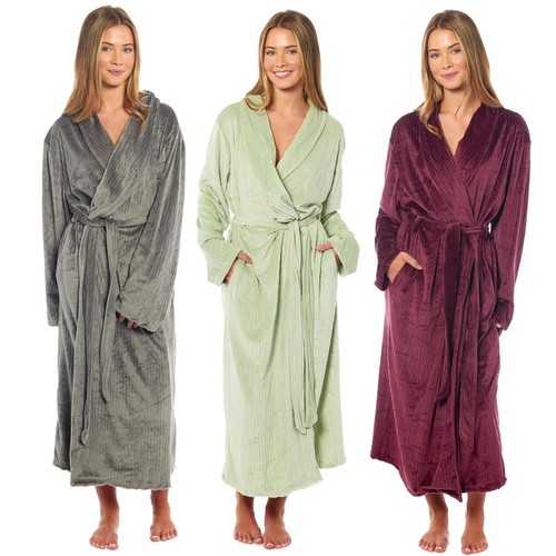Womens robe soft warm belted - warm,