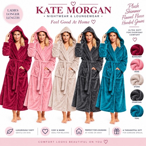 Ladies dressing gown long - ladies,