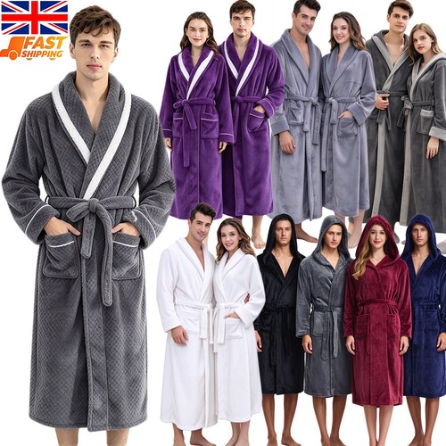 Unisex fleece bath robe - fleece, spa