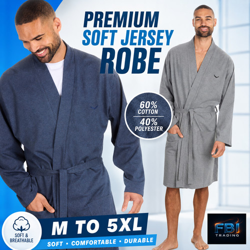 Mens dressing gown jersey - gown,