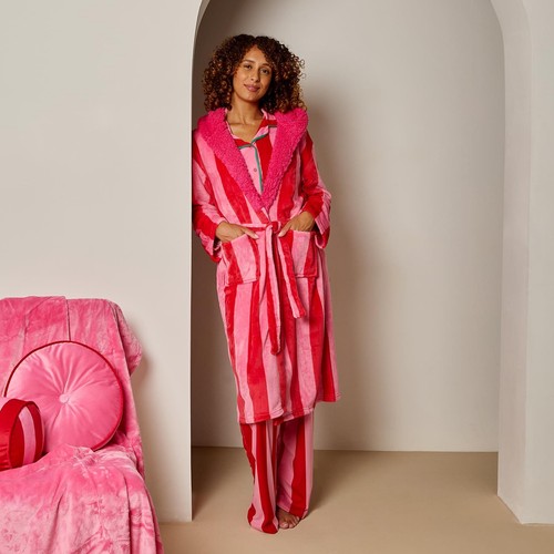 Ohs flannel dressing gown soft - dressing,