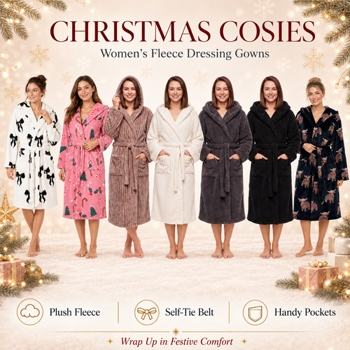 Women fleece dressing gown - dressing,