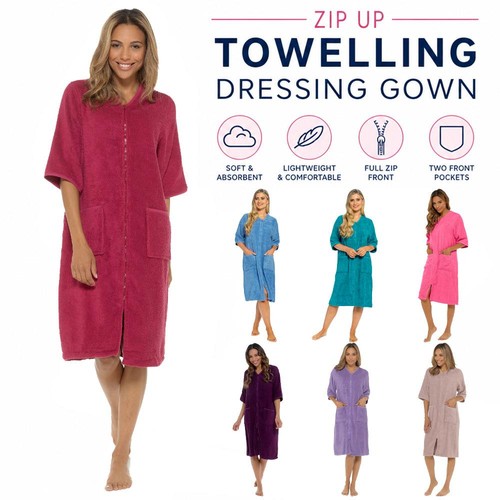 Towelling dressing gown 100 - gown, 100%
