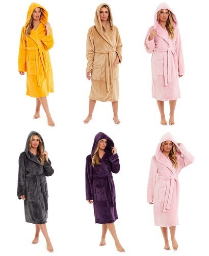 Womens hooded dressing gown - womens,